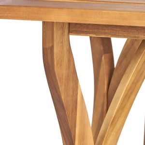 Mesa de Comedor Rectangular para Exteriores de 59 Pulgadas, Construcción de Madera para un Uso Duradero - Product Image 6