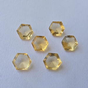Citrino Natural, Corte Facetado, Forma Hexagonal, Calidad AAA+, Piedra Preciosa Suelta Calibrada para Joyería - Product Image 2