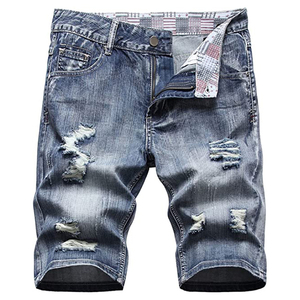 Nouveaux shorts en jean déchirés pour hommes, en denim doux et respirant, style décontracté pour garçons, shorts en jean d'été personnalisés - Product Image 1