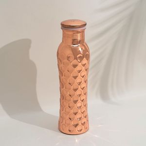 Traditional <b>Copper</b> <b>Drinking</b> <b>Bottle</b> Wellness Hydration Drinkware Inspired by Ancient Healthy Living Practices - Product Image 5