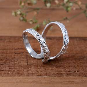 SHYAM JEWELRS Unisex Luxury 925 Sterling Silver Leaf Pattern Splint <b>Ring</b> <b>Adjustable</b> Arthritis Joint Support - Product Image 3