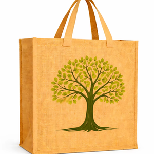 AMANI <b>Extra</b> <b>Large</b> Jute Tote <b>Bag</b> Top Handle Hand Length Handle Custom Printed Eco-Friendly Reusable Shopping Grocery <b>Bag</b> Logo - Product Image 1
