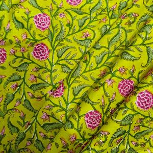 Tela de Algodón Orgánico Ligera Estampada a Mano, Suave, Transpirable y Ecológica para Confección, Decoración del Hogar y Cortinas para Niños - Product Image 4