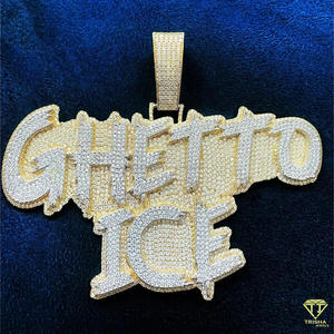 Colgante de Lujo con Placa de Identificación '1031 LOUI' con Cadena Hip Hop Iced Out y Joyería de Diamantes Moissanita - Product Image 5
