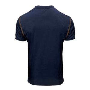 Camiseta Henley de Manga Corta para Hombre, Corte Ajustado, con Costuras en Contraste - Product Image 3