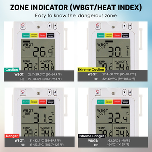 Professional Portable WBGT Heat Index Meter | Industrial Handheld Heat Stress Monitor | Wet Bulb <b>Globe</b> Temperature Tester - Product Image 2