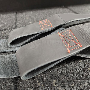 Correas de cuero para levantamiento de pesas, correas de gimnasio de alta resistencia para levantamiento de pesas, agarre fuerte, entrenamiento, equipo de soporte para fitness - Product Image 4
