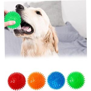 Petizer confezione da 3 3.5 \ "Squeaky Dog Toy Balls durevole interattivo galleggiante piscina ad acqua appuntita per cuccioli di cani di grossa taglia giocattoli da masticare - Product Image 5