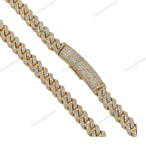 20inches 6MM Iced Cuban Link <b>Chain</b> 925 Sterling <b>Silver</b> Diamond Wedding <b>Extended</b> Clasp Thick Miami Luxury Statement Hip Hop - Product Image 3