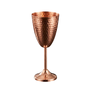 Copas de champán chapadas en cobre martillado hechas a mano, juego de 2 copas de vino de metal de lujo para bodas, fiestas y bares de alta gama - Product Image 3