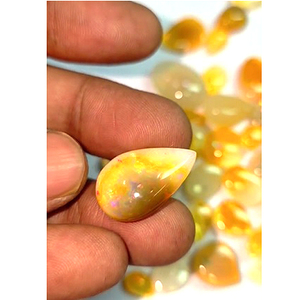 59 piezas de ópalo amarillo natural de 8 mm a 25 mm, cabujón ovalado en forma de pera, 273 quilates, lote Iroc Sales, ópalo etíope suelto, piedra preciosa, US$229 - Product Image 4
