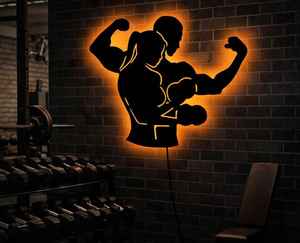Enseigne néon LED personnalisée pour salle de sport, éclairage mural fitness, musculation, studio de yoga, étanche IP65, durée de vie 10 ans, commande manuelle pour mur - Product Image 5
