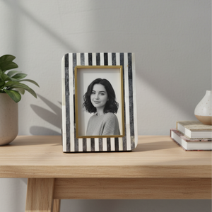 Cadre photo vintage en MDF fait main avec incrustation, 5x7 et 8x10, pour installation sur table, décoration de luxe pour la maison, cadeau - Product Image 3