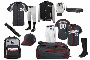 Ensemble complet d'uniforme de baseball : casquette, maillot, pantalon rayé en polyester, uniforme d'équipe américaine, sac à dos, maillot, chaussettes, veste, gants - Product Image 3