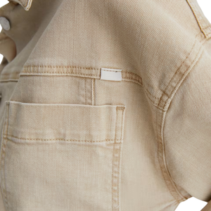 Women's <b>Denim</b> Belted Structured Jacket Simple Washed All Season <b>Coat</b> Wholesale Supplier Manufacturing - Product Image 6