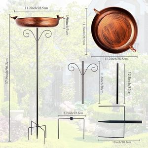 Private labelling Creative Metal <b>Bird</b> Bath For <b>Backyard</b> Garden Decoration And Wild <b>Bird</b> Drinking Water Activities Comfortable - Product Image 2