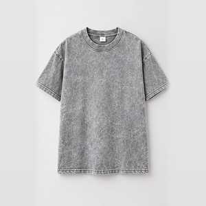 T-shirt surdimensionné pour homme, effet délavé, streetwear, manches courtes, col rond, logo personnalisé - Product Image 3