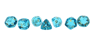 High quality stone <b>dice</b> crystal Aqua Glass crystal reiki healing gemstones Engraved custom <b>dice</b> set Vikings - Product Image 3