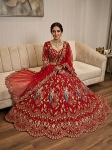 Elegant 4 Meter <b>Flare</b> Fox Georgette Lehenga Set with <b>Sequins</b> Work Blouse and Dupatta for Ethnic Fashion and Special Celebrations - Product Image 4
