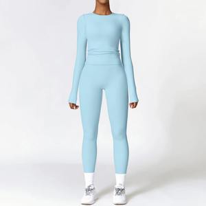 Ropa Deportiva al por Mayor para Gimnasio, Conjuntos de 3 Piezas para Mujer, Chaquetas de Yoga, Leggings de Entrenamiento, Sujetadores Deportivos, Conjunto de Ropa Deportiva - Product Image 1