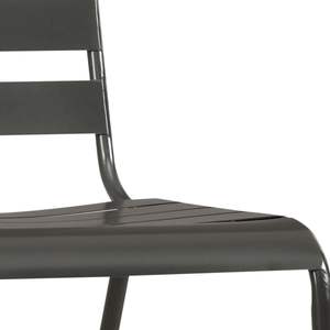 Juego de comedor de patio de acero de 9 piezas gris oscuro para uso en el jardín - Product Image 6