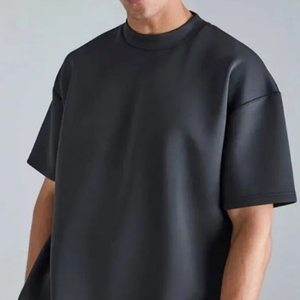 Camiseta de Alta Calidad 100% Algodón, Gruesa, de Lujo, Antiarrugas, Estilo Urbano, Unisex, con Logotipo Personalizado, Corte Cuadrado, para Hombre - Product Image 2