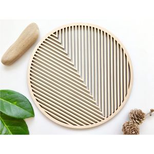Natural Beech Wood <b>Folding</b> Triangle Trivet Set Heat Resistant Expandable Pot Holder Durable Foldable Wooden Kitchen Hot Pad Mats - Product Image 2