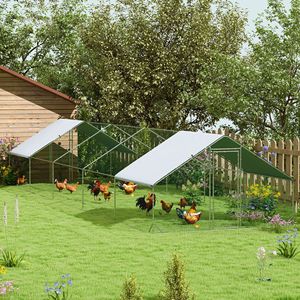 Grande Pollaio a Forma di Torre con Copertura Impermeabile e Anti-UV 9.8FT X 32.8FT X 6.4FT per Uso Esterno in Fattoria o Giardino - Product Image 2
