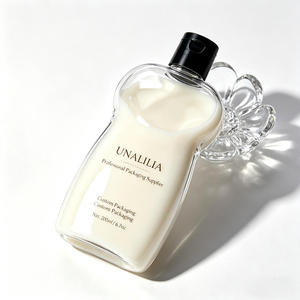 Bouteille plate en plastique transparent de 200 ml pour huile corporelle, crème de soin de la peau, emballage cosmétique personnalisé - Product Image 5