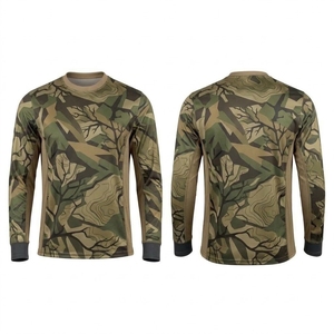 Men's Long Sleeve <b>Leopard</b> <b>Print</b> Camouflage Hunting Shirt Breathable Waterproof Polyester Outdoor Top Autumn Wear - Product Image 1