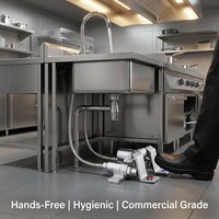 Robinet de cuisine monocommande monotrou avec douchette et aérateur, à poser sur comptoir, pièces de rechange pour mitigeur