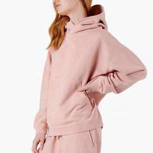 Sweat-shirt en molleton personnalisé pour femmes, avec broderie de marque, pour les marques de vêtements streetwear américaines, vente en gros. - Product Image 3