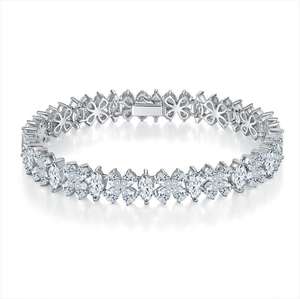 Pulsera de Lujo con Diamantes de Imitación y Circonitas Ajustable Tipo Cadena de Tenis para Mujer, Joyería Fina con Microincrustaciones de Circonitas y Pedrería - Product Image 5