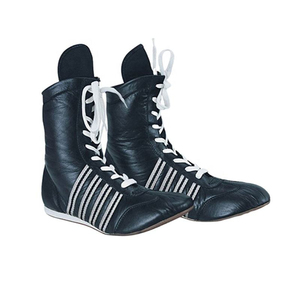 Calzado Deportivo Transpirable a Precio Económico y con Servicio OEM ODM, Zapatos de Boxeo Negros de Caña Alta con Cordones de Piel Sintética - Product Image 5