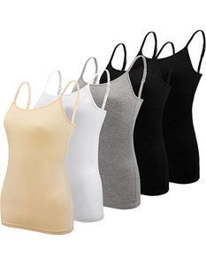 Women Solid Color Knitted Tank Tops Breathable Sleeveless Casual O-Neck Strapless Tops in Red <b>Navy</b> White Gray Black - Product Image 4