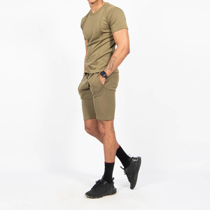 Ensemble de vêtements de plage, t-shirt et short, ensemble de jogging deux pièces, streetwear décontracté en coton, ensembles de t-shirts et shorts personnalisés avec logo pour hommes - Product Image 3