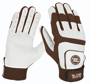 Gants de frappe ELIXE SPORTS pour adultes en cuir rouge pour l'entraînement, paume rembourrée bleue, fermeture auto-agrippante, durables, légers et flexibles - Product Image 6