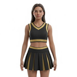 Uniformes de cheerleading à manches courtes, nouvelle mode, séchage rapide, qualité supérieure, impression personnalisée, vente en gros, nouvelle arrivée - Product Image 2