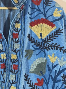 Chaqueta Reversible de Algodón Acolchado Kantha con Estampado Floral Indio para Mujer, Otoño-Invierno, Ecológica, Transpirable y Antiarrugas - Product Image 2