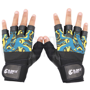 Gants de sport demi-doigts haut de gamme légers, respirants, en Spandex et cuir, durables et ajustables pour l'exercice, la musculation et le bodybuilding - Product Image 2