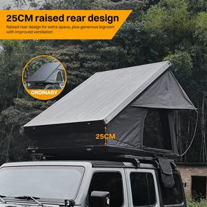 Carpa de Techo Rígida para 2-3 Personas, para Camioneta, Jeep, SUV, Camión, Camping, con Escalera para Techo de Auto - Product Image 5