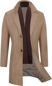 Manteau d'hiver long pour homme, épais, matelassé, chaud, à capuche, coupe-vent, imperméable, veste d'extérieur pour l'hiver - Product Image 3