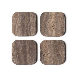 Elegante Juego de Posavasos de Travertino Beige para Restaurantes de Lujo, Hoteles, Cocinas Domésticas y Proyectos de Diseño de Interiores - Product Image 3