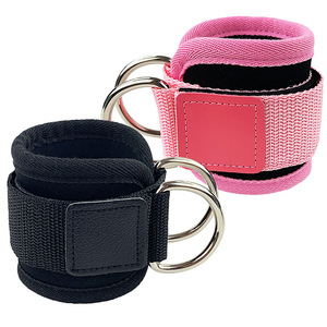 Adjustable D-ring Breathable Polyester Ankle Strap Muscle <b>Trainer</b> Training Hip Leg Straps Ankle Brace Power <b>Weight</b> Lifting - Product Image 1