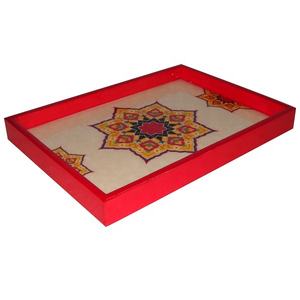 Top Standard haute qualité plateau décoratif en bois fête célébration cadeau noël décor à la maison vente chaude vacances saison plateau - Product Image 5