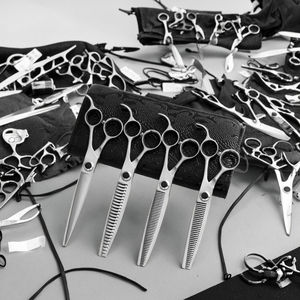 Professional Dog Grooming Scissors Set Stainless Steel Right-Handed Straight Thinning Shears with Multi-Length Handles 32 Teeth - Product Image 4