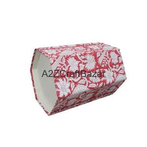 Poubelle élégante hexagonale pliable en papier recyclé fait main, pour usage intérieur/extérieur, bureau ou rue, idéale pour le bricolage et l'impression. - Product Image 5