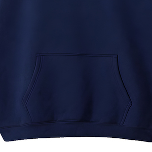 Sweat-shirt à capuche oversize personnalisé en maille unie avec cordon de serrage et poche, style décontracté - Product Image 4