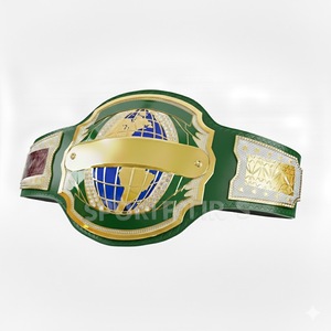 Ceintures de championnat personnalisées en cuir robuste avec grandes attaches métalliques pour la lutte, la boxe et les arts martiaux – Marron, Orange, Bleu, Jaune, Violet - Product Image 3