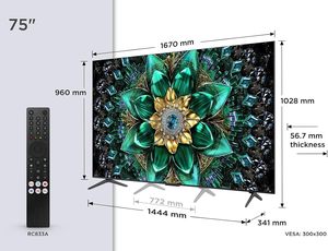 Nuevo televisor TCL 75Q6C-UK QD-Mini LED, 4K HDR Premium 1000nits, Smart TV con tecnología Google TV (Dolby Vision IQ y Atmos) - Product Image 3